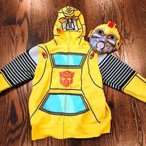 Transformers zip hoodie and mask